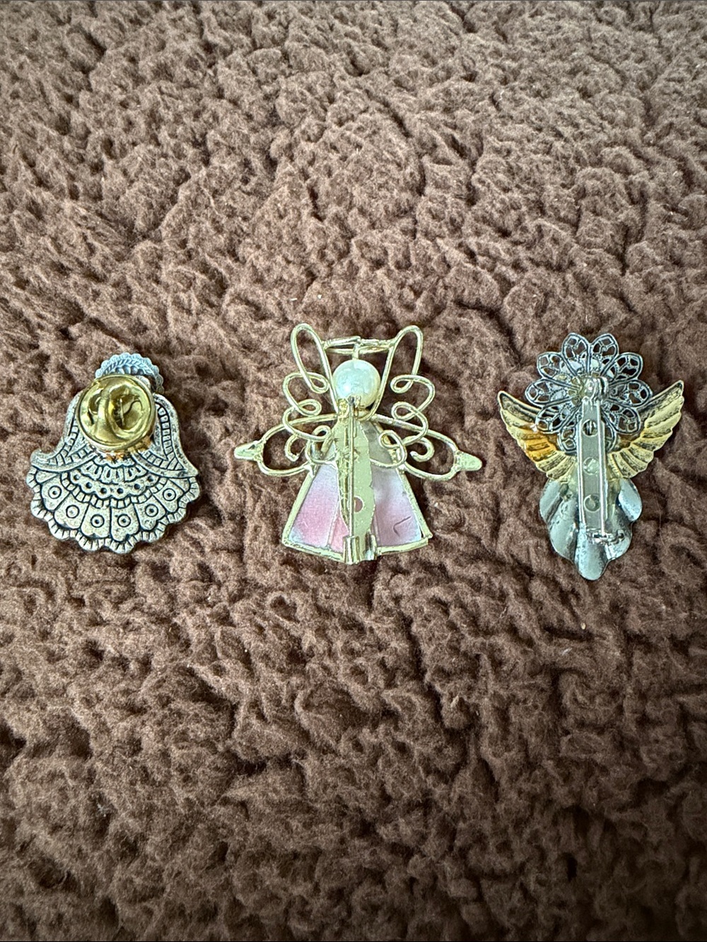 Trio of Angel Brooch Pins - GUC - Picture 2 of 9